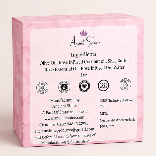 Ancient Shine Handmade Rose Soap - Cold Process Beauty