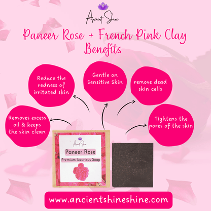 Ancient Shine Handmade Rose Soap - Cold Process Beauty - Ancient Shine