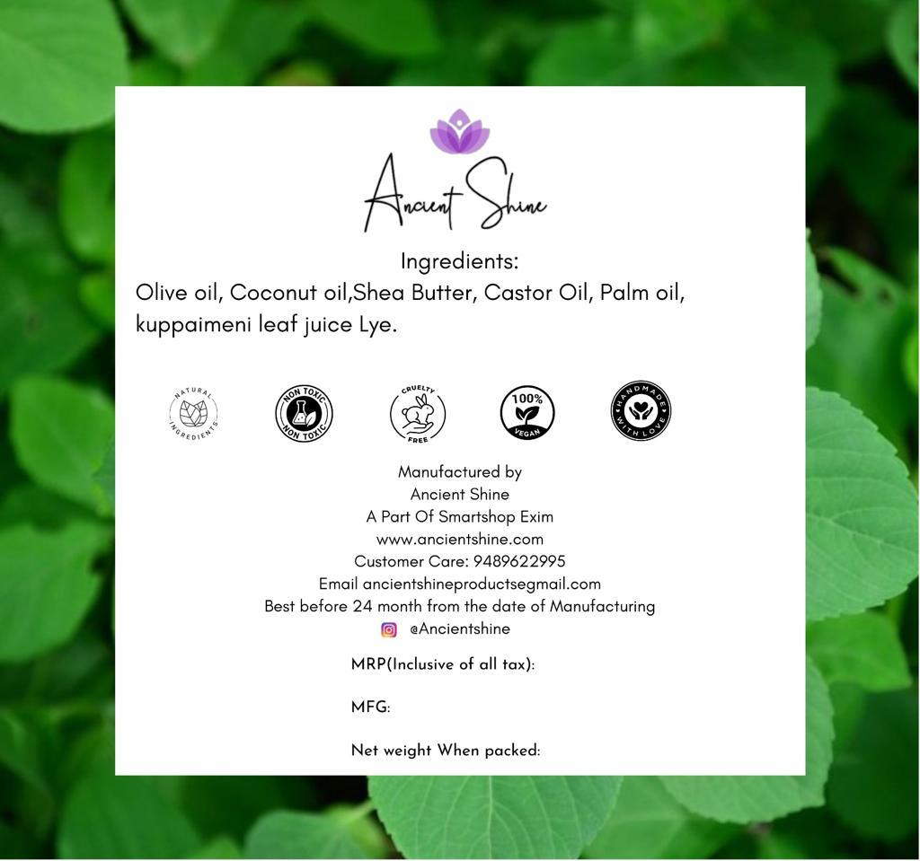 Kuppaimeni Soap-குப்பைமேனி சோப் | Handmade Soap Cold Process - Ancient Shine