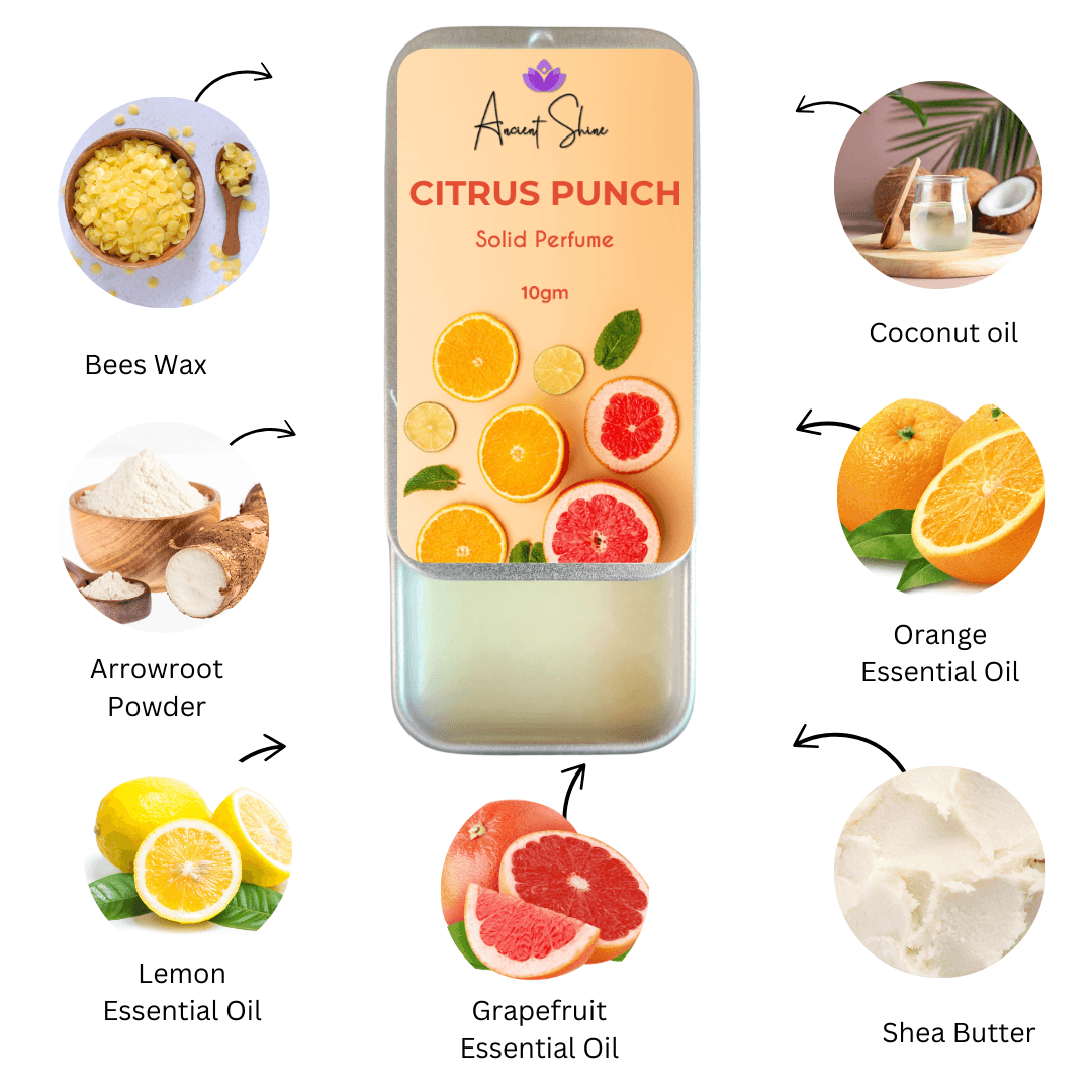 Ancient Shine Handmade Citrus Solid Perfume - Citrus Punch - Ancient Shine